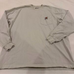 Carhartt Men's Off-White Long Sleeve Tee